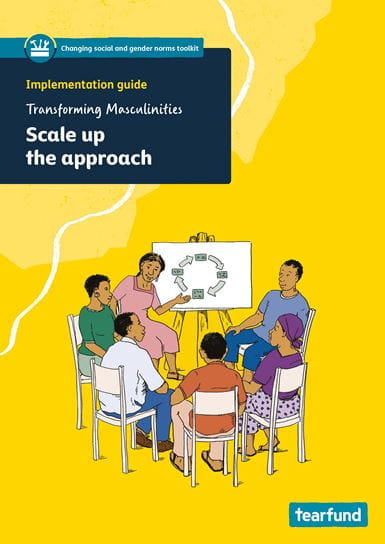 Cover of implementation guide for transforming masculinities