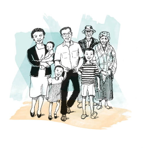 Dieu fait habiter en famille ceux qui étaient seuls. Illustration : Amy Levene/Wingfinger