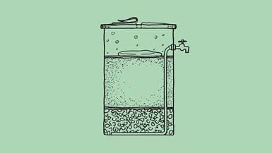 Home-made sand water filter illustration