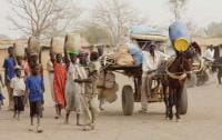 People in Sudan on the move having been displaced