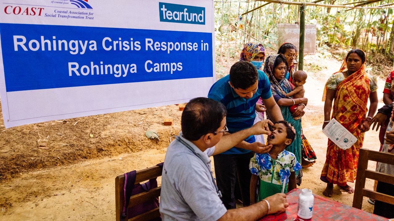 A medical camp run by Tearfund partner Coast Trust. Treatment was offered to displaced Rohingya people as well as local host community members.